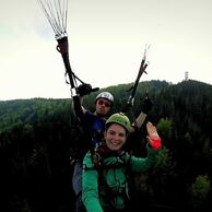 Tereza Szücsová (Šternberk, 26) na Tandemovém paraglidingu