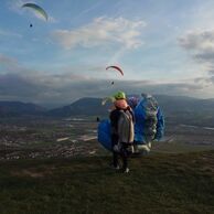 Dagmar Blandová (Jihlava, 22) na Tandemovém paraglidingu