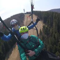 Michal Maršálek (Kozlovice, 30) na Tandemovém paraglidingu
