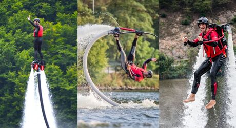 Vyzkoušejte si let na Flyboardu, Hoverboardu i Jetpacku. 